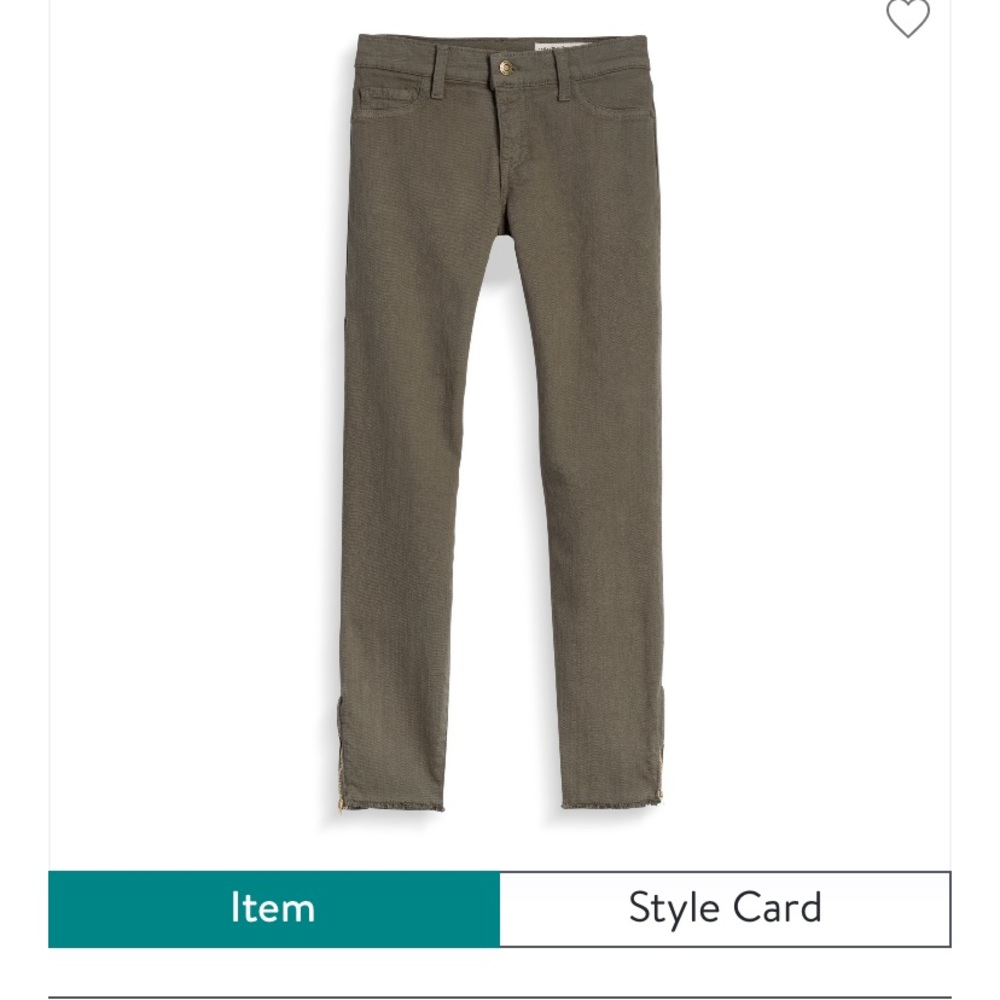 Pistola Caterina skinny ankle zip jeans in olive